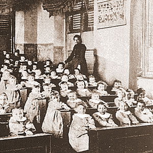 aula della scuola di crespi d adda