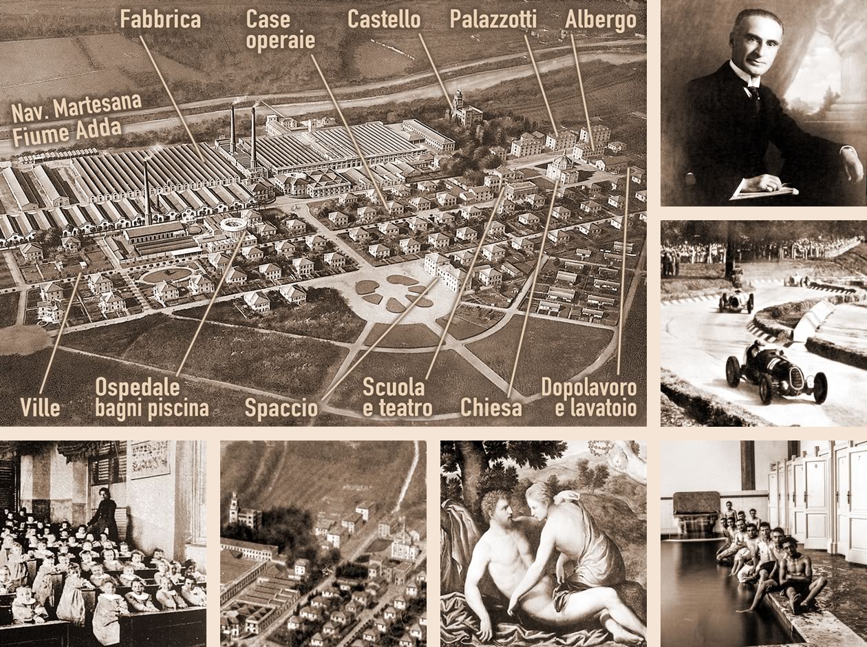 Villaggio Crespi d'Adda Unesco varie immagini